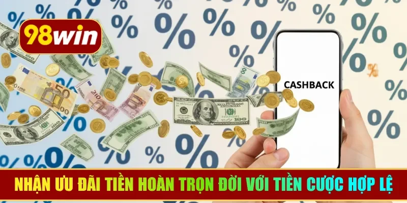 Nhận ưu đãi tiền hoàn trọn đời khi người giới thiệu cược hợp lệ